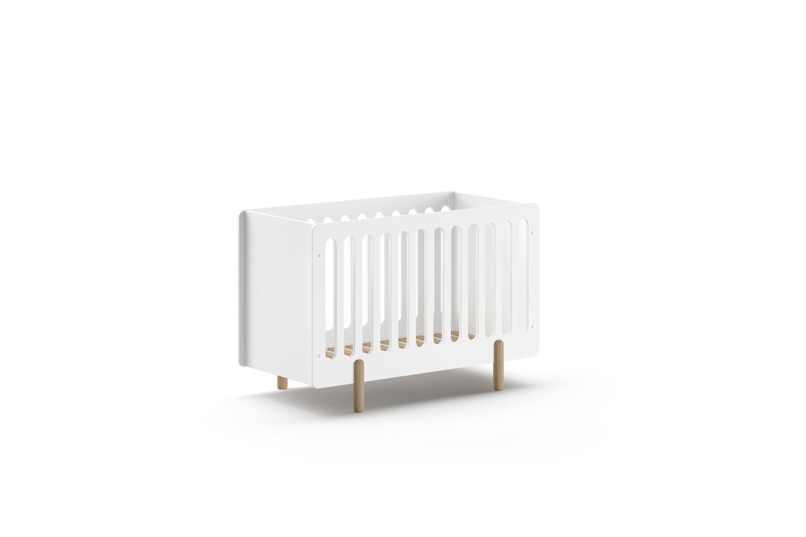 Babybett SMILE - weiß - verstellbares Lattenrost - 60x120 cm