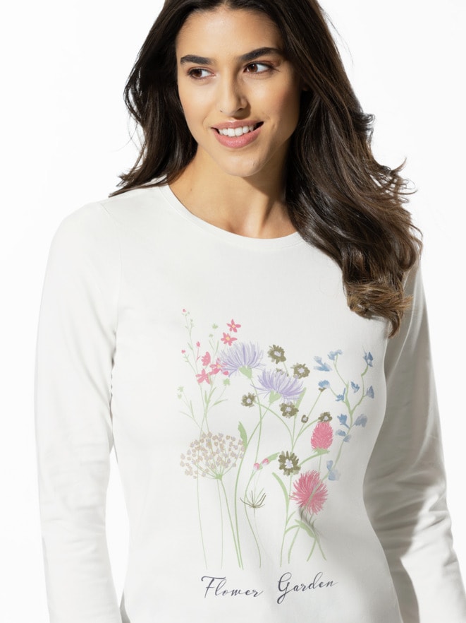 Baumwollshirt  Flower Garden