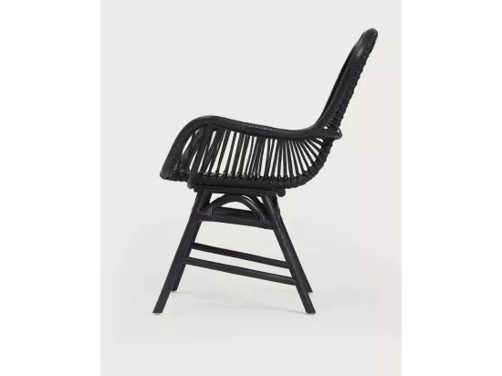 Sapporo - Chaise en rotin noir