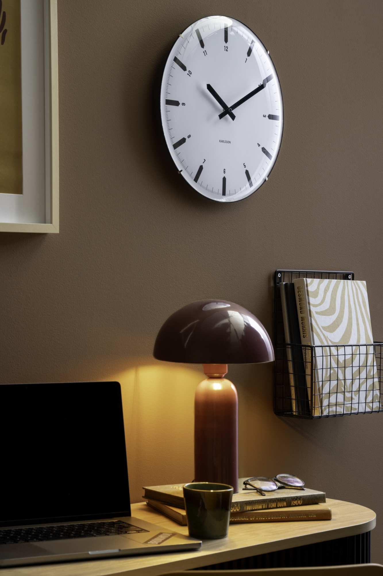 Wandklok Realista Dome Wit