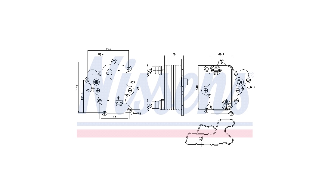 Oliekøler, motor