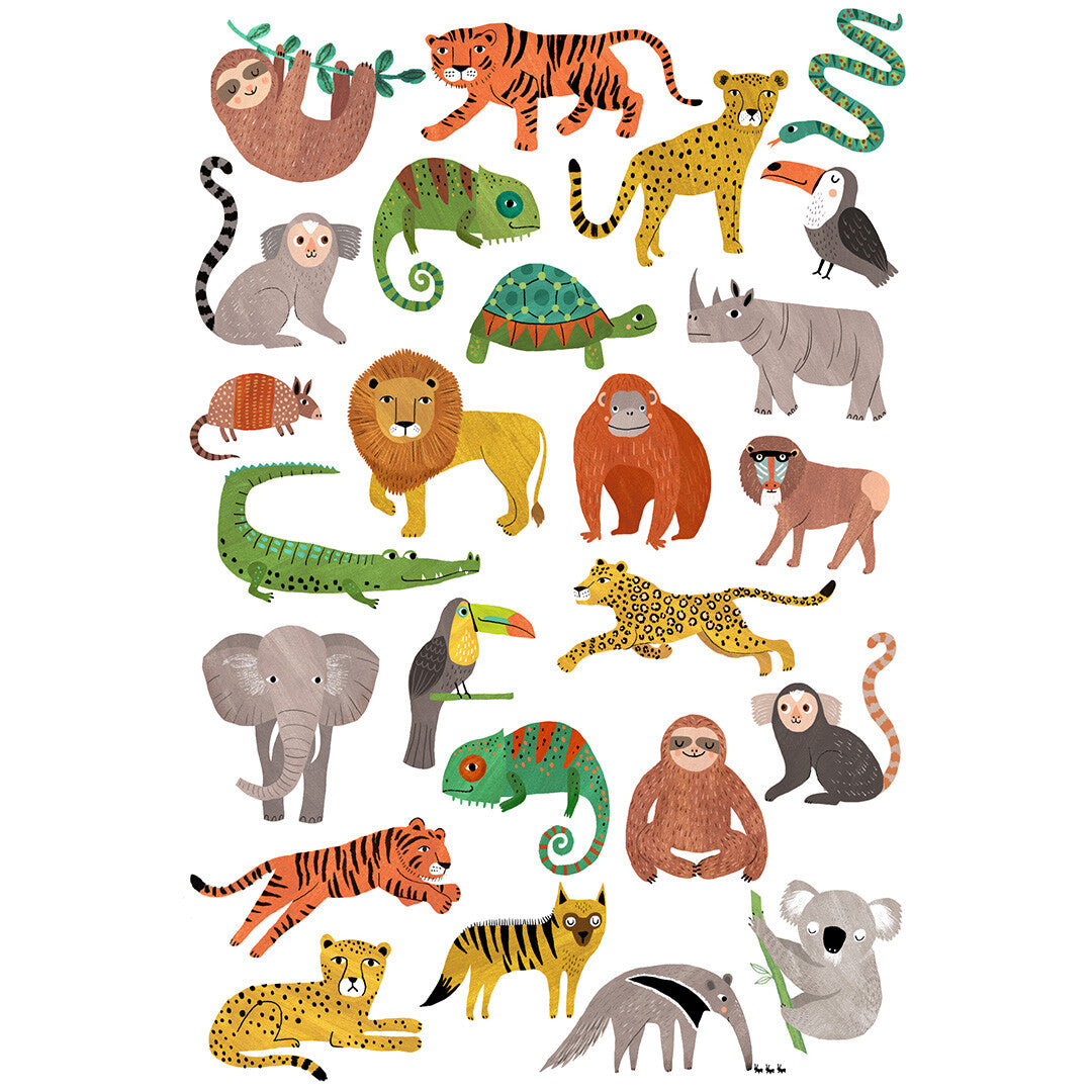 Petit monkey tattoos jungle animals