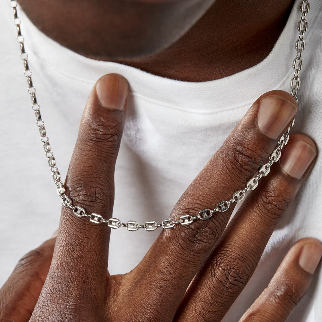 Collier Carrus Argent Blanc