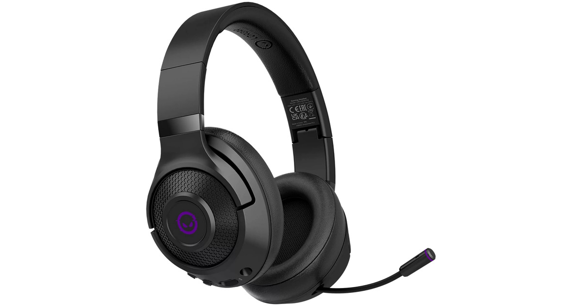LORGARNoah 702 over-ear gaming headset  (Zwart, RGB, Bluetooth 5.3 / 2.4 GHz / 3.5mm)