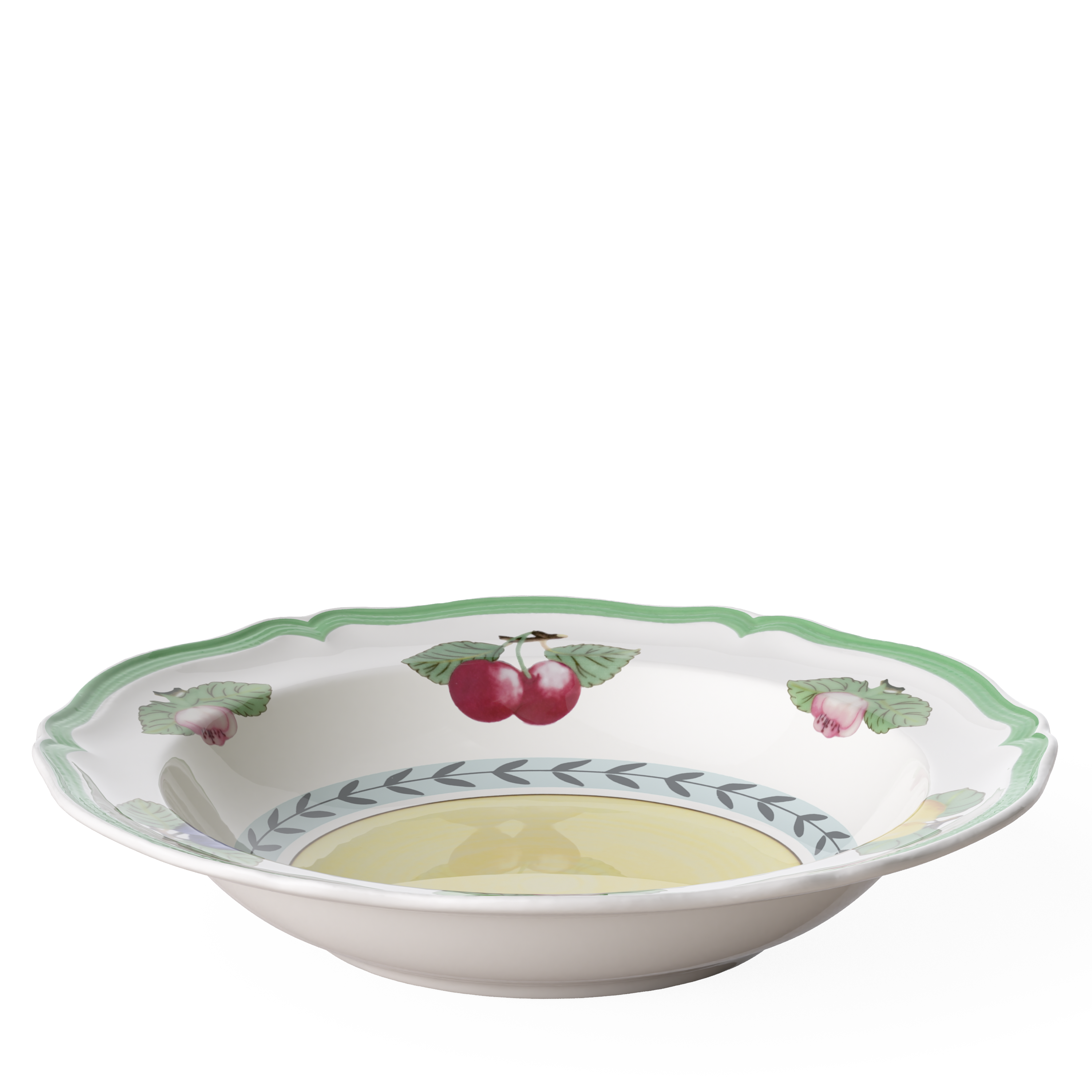 French Garden Centerpiece bowl Multi-colored, 11.2 oz, Premium Porcelain