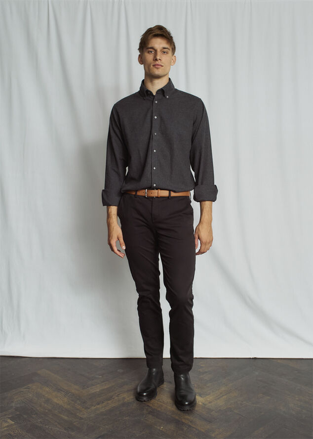 Bruun & Stengade BS Muriel Casual Modern Fit Shirt Charcoal