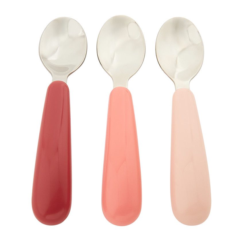 Lot de 3 couverts en métal Yummix - Rose - Ecru
