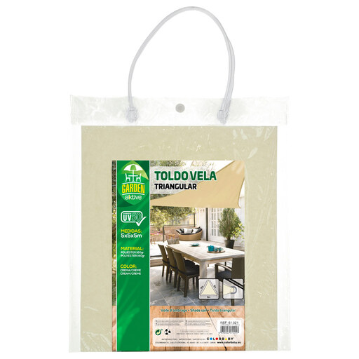 Toldo triangular de sombreamento para jardim Aktive