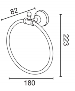 Sapho Perla handdoekring goud