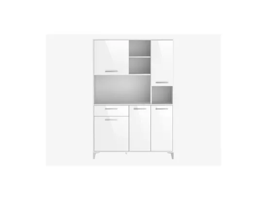 ECO Buffet de cuisine L 120 cm - Blanc brillant