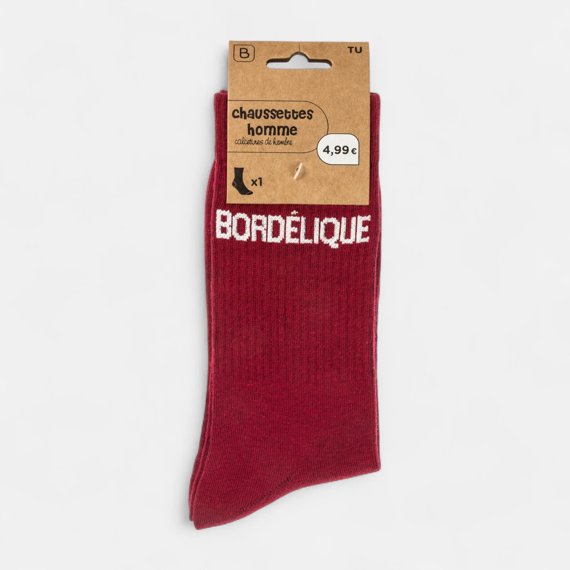Chaussettes Homme bordeaux
