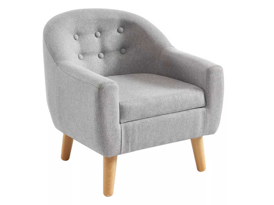 Fauteuil pour enfant en tissu gris CASORLA