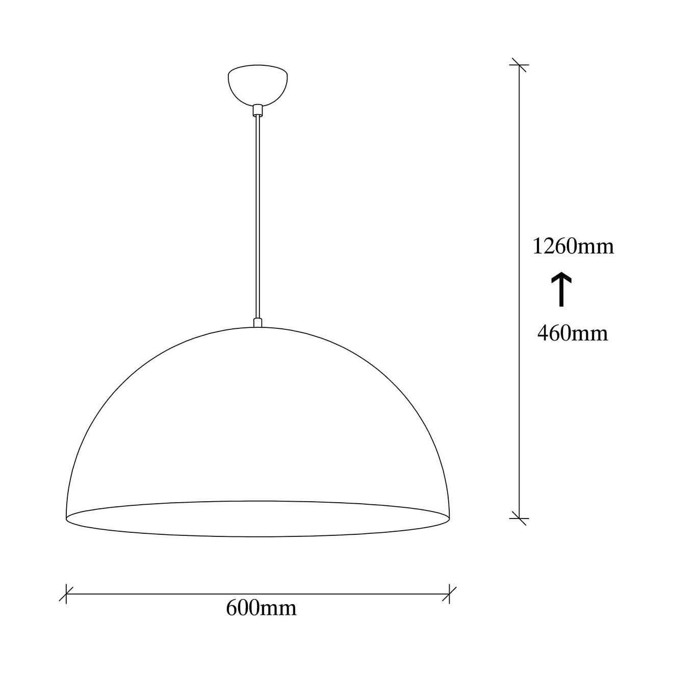 Opviq Suspension Berceste noire - 60x60x126 cm