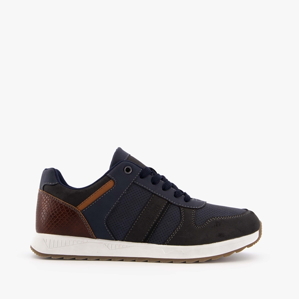 Blue Box heren sneakers blauw/bruin