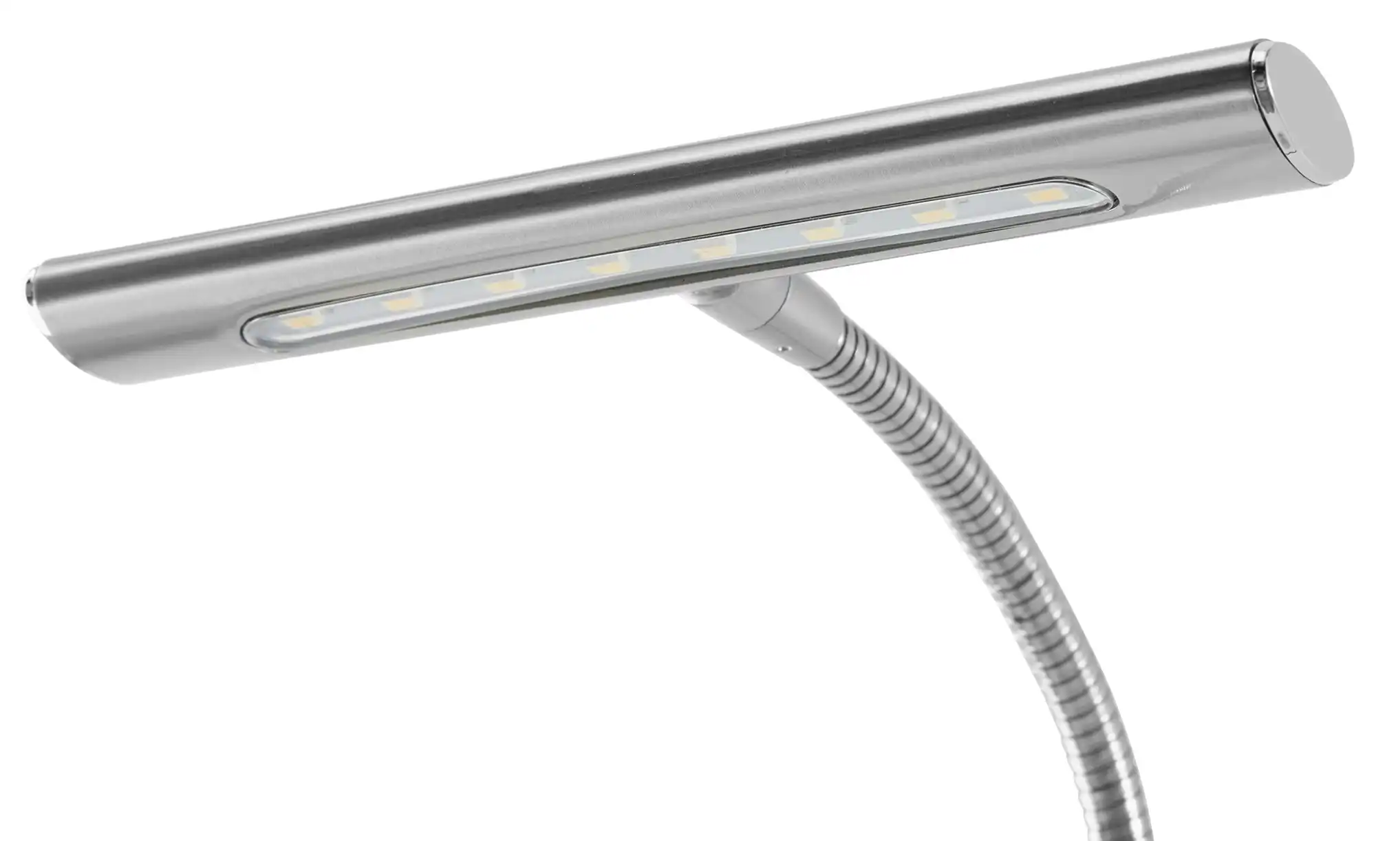 Trio Tischleuchte, 1-flammig, Nickel-matt mit Schwanenhals