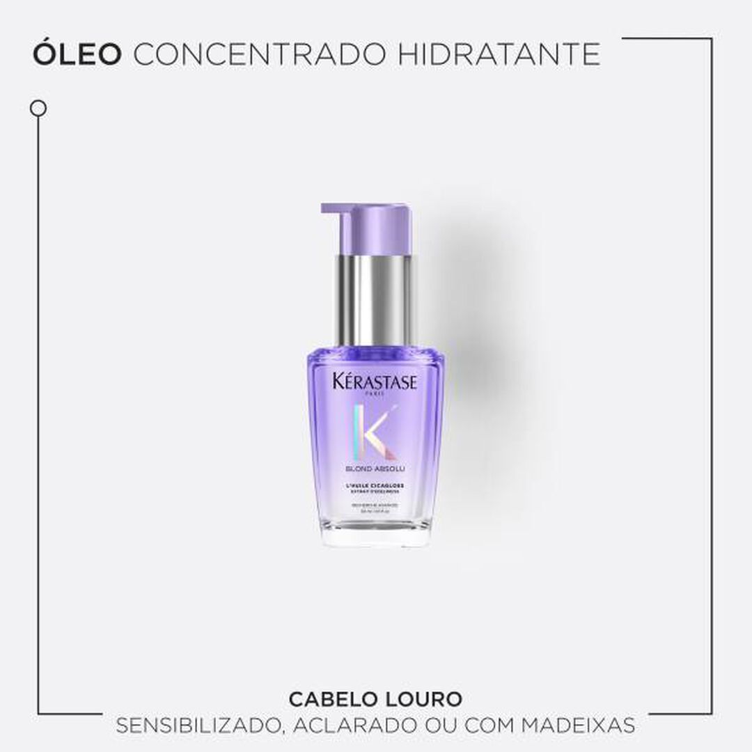KERASTASE Blond Absolu ÓLEO CAPILAR L'HUILE CICAGLOSS, PARA CABELO LOURO SENSIBILIZADO, ACLARADO OU COM MADEIXAS - 30ml