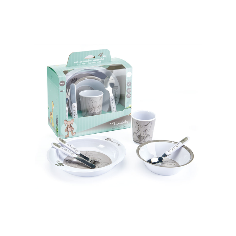 COFFRET VAISSELLE MELAMINE SAVANE - Marron