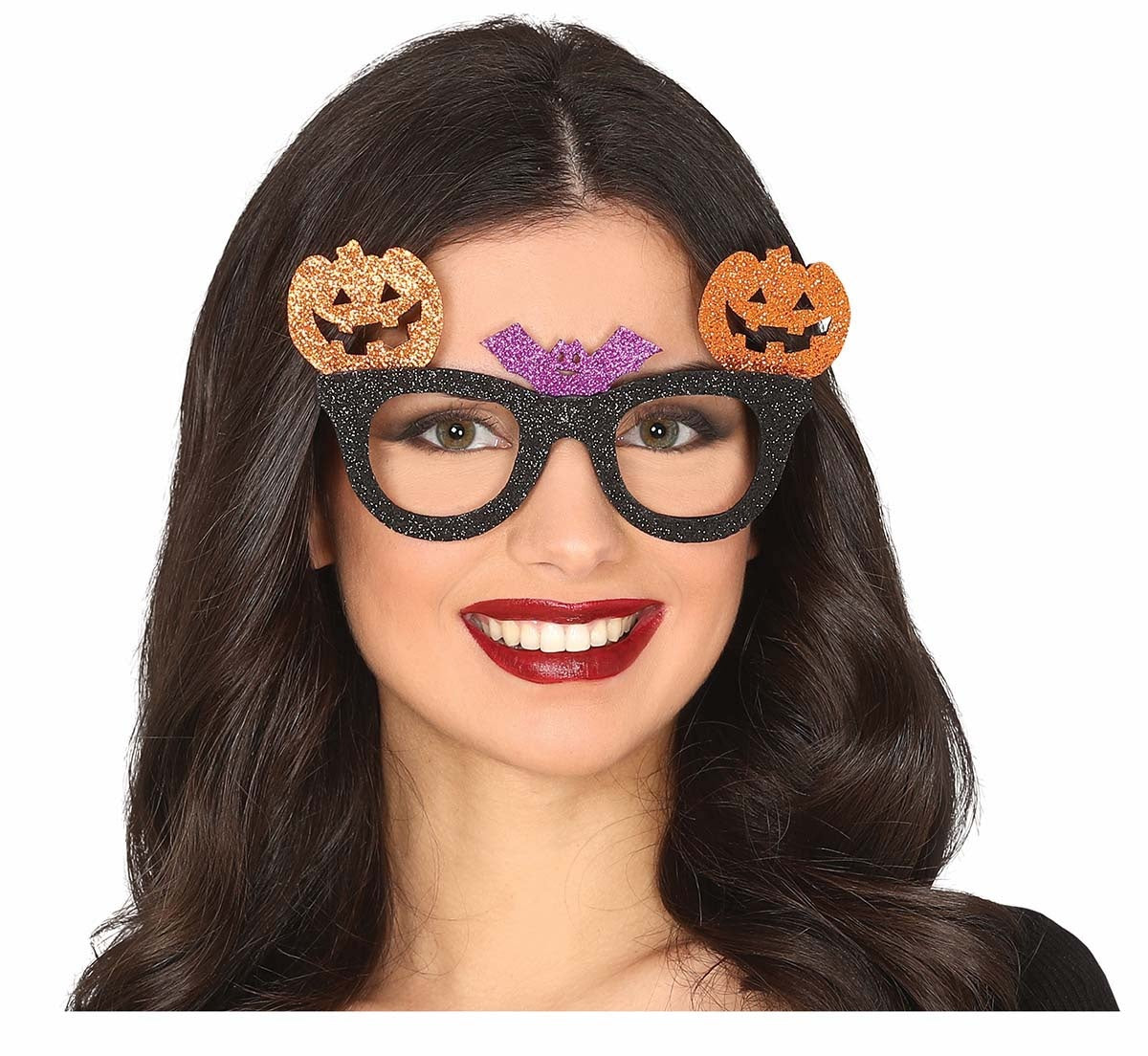 Halloween Bril Pompoen Glitter
