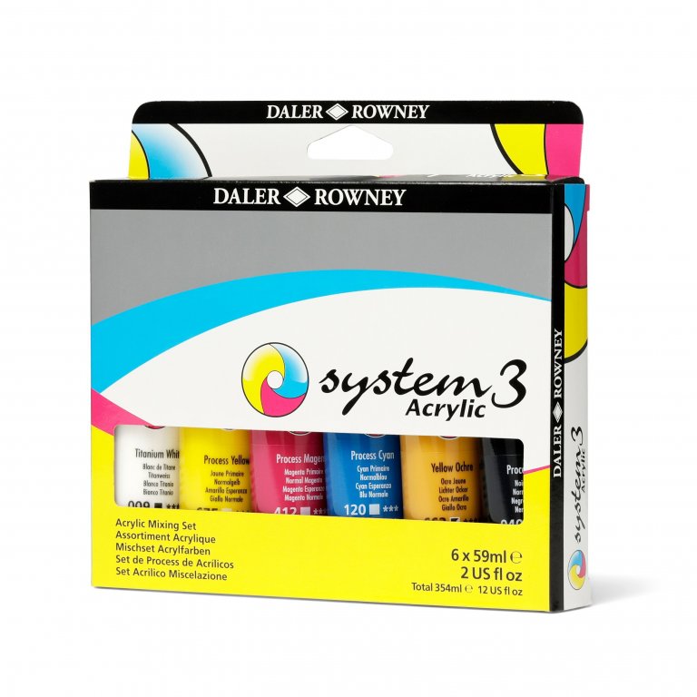 Daler-Rowney Acrylfarbe System 3, Set