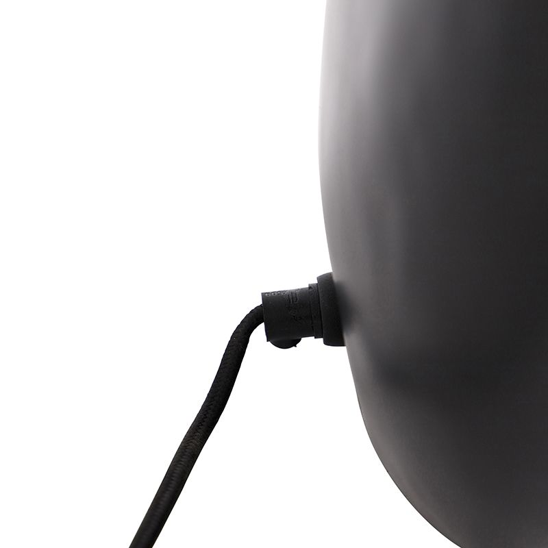 Design tafellamp zwart met gouden binnenkant 36 cm - Cova