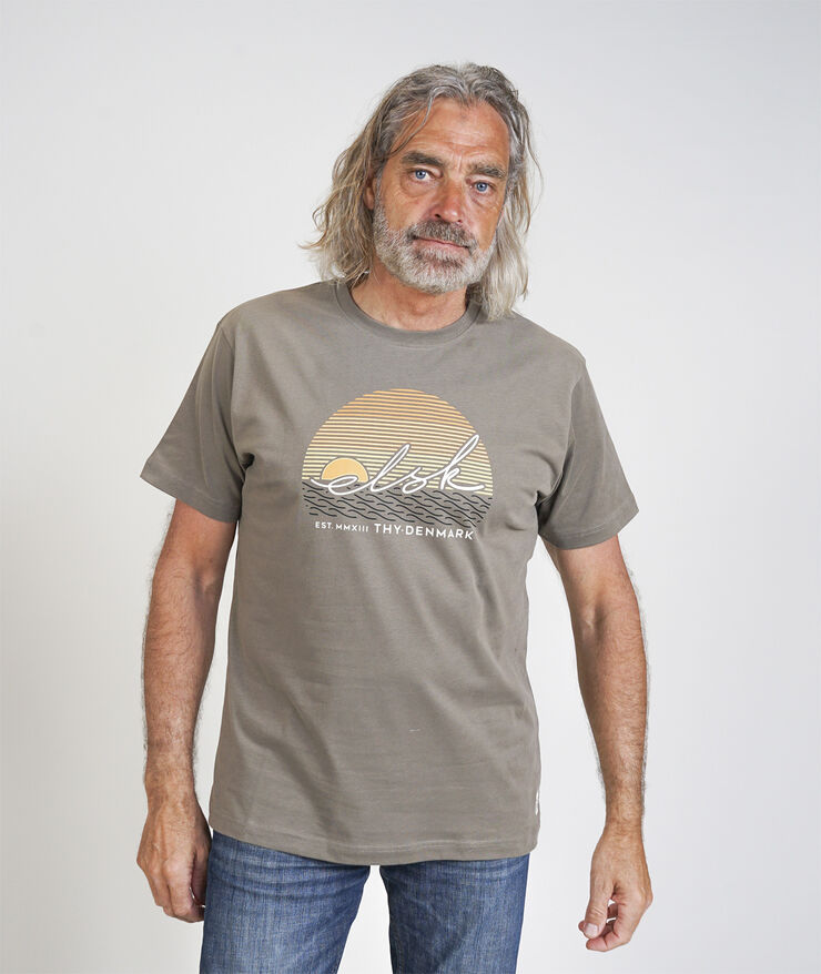 ELSK SUNSIGN MEN'S BRUSHED T-SHIRT Stone green