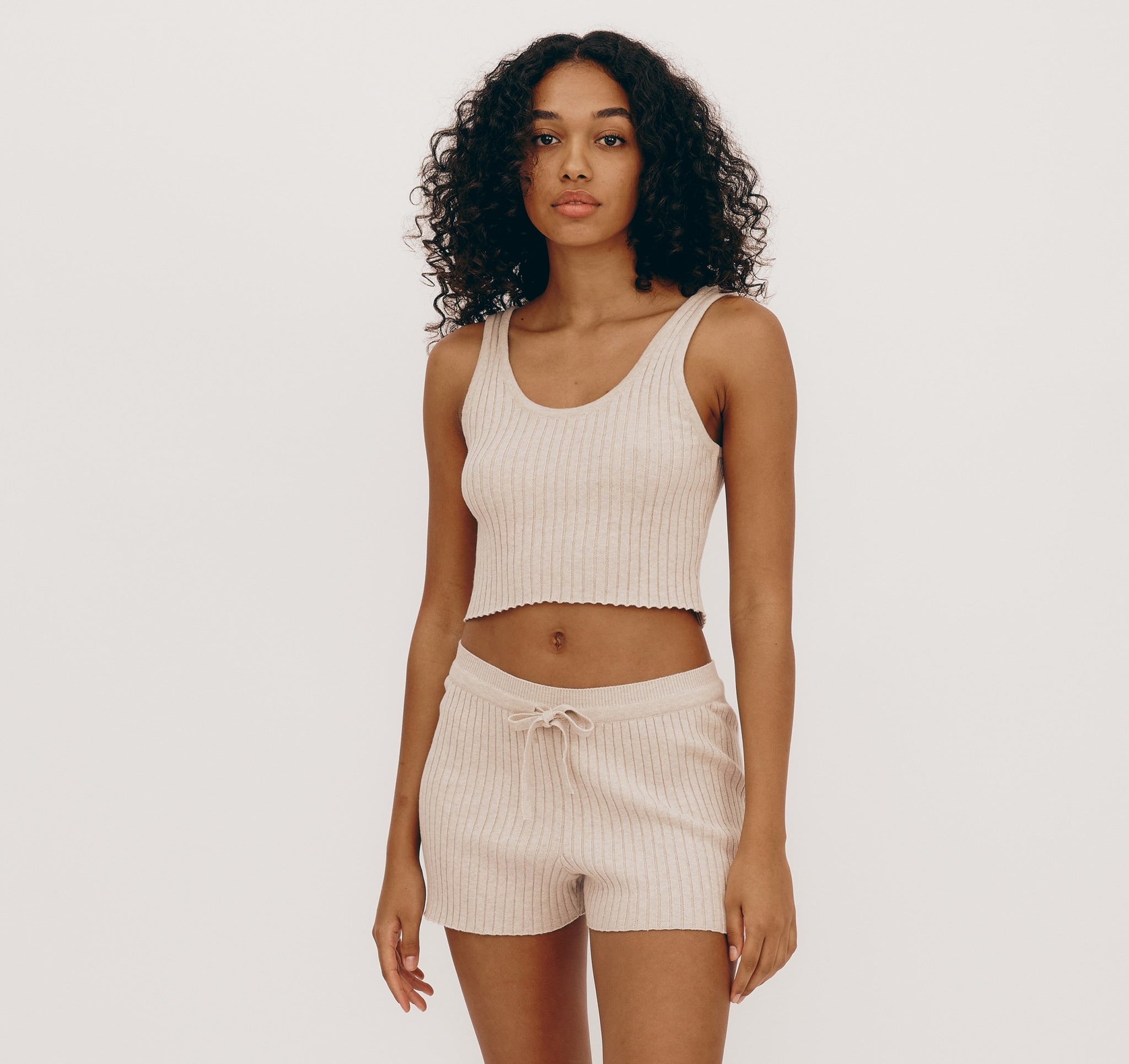 ORGANIC COTTON<br>True Knit Crop Tank Top