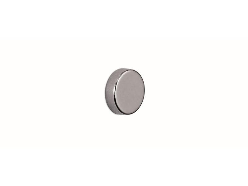 Maul Haftmagnet Neodym Ø 10 x 3 mm Silber, 10 Stück Magnet