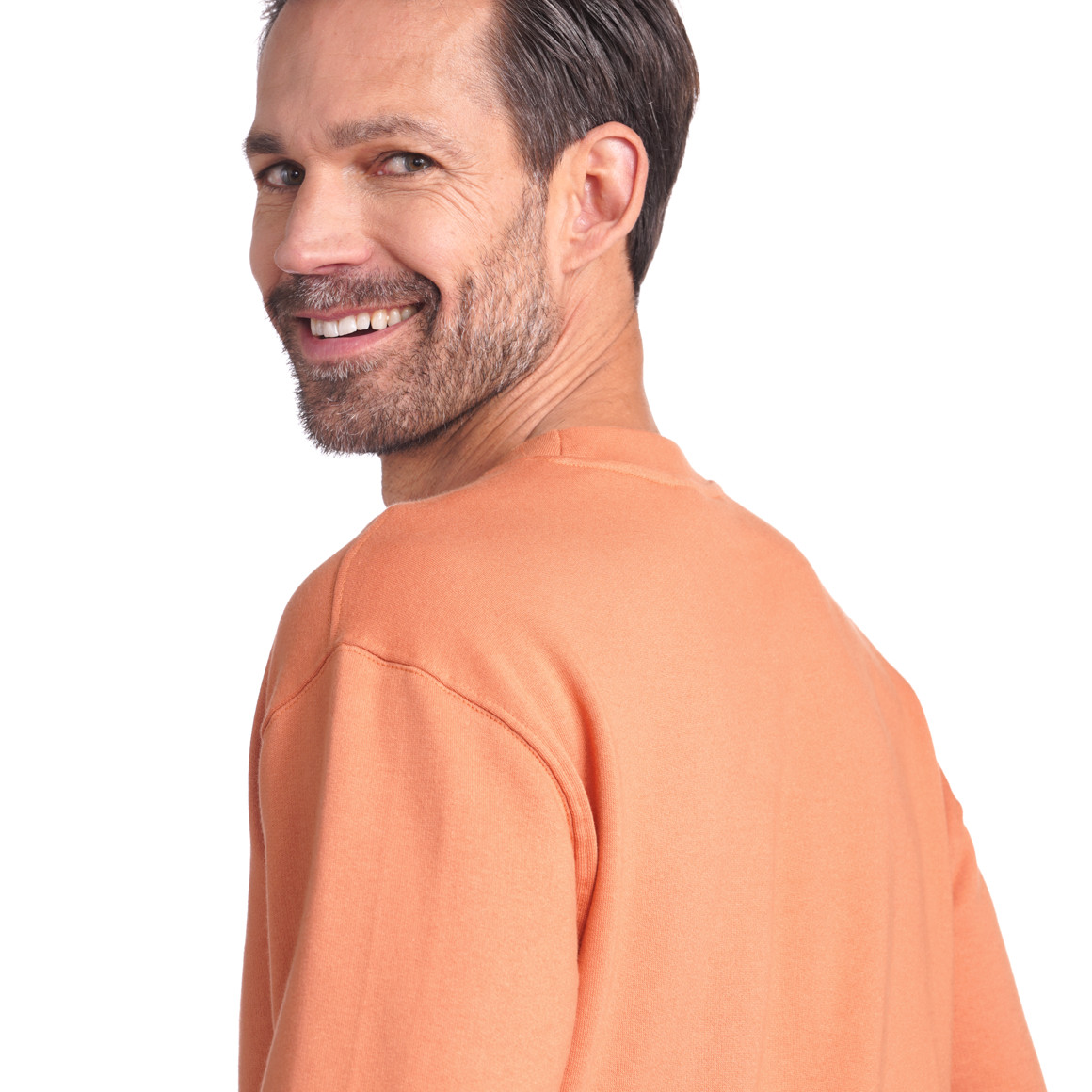 Jonas Nielsen Herren Sweatshirt mit Rundhalsausschnitt orange