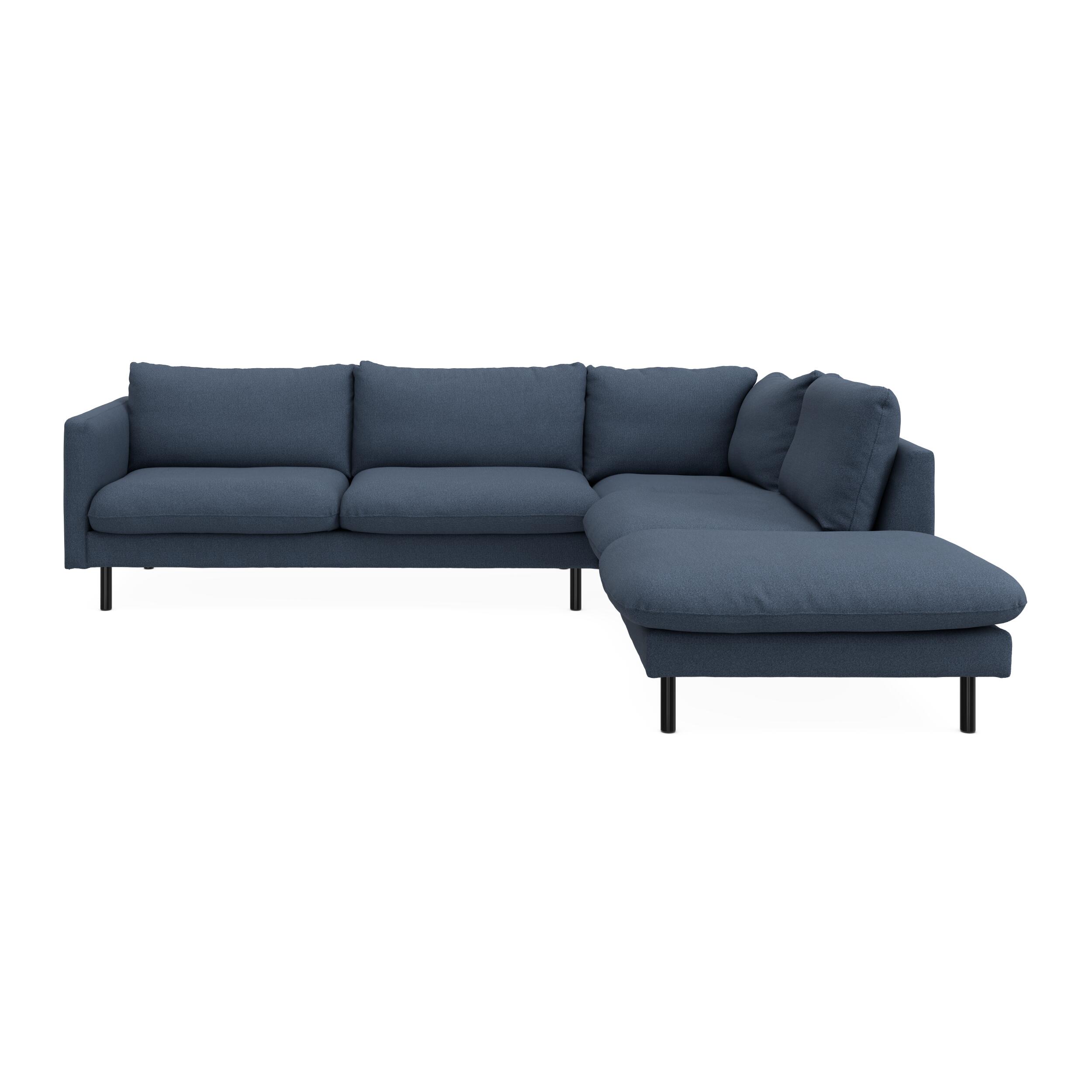Bjorn højrevendt sofa med pufafslutning