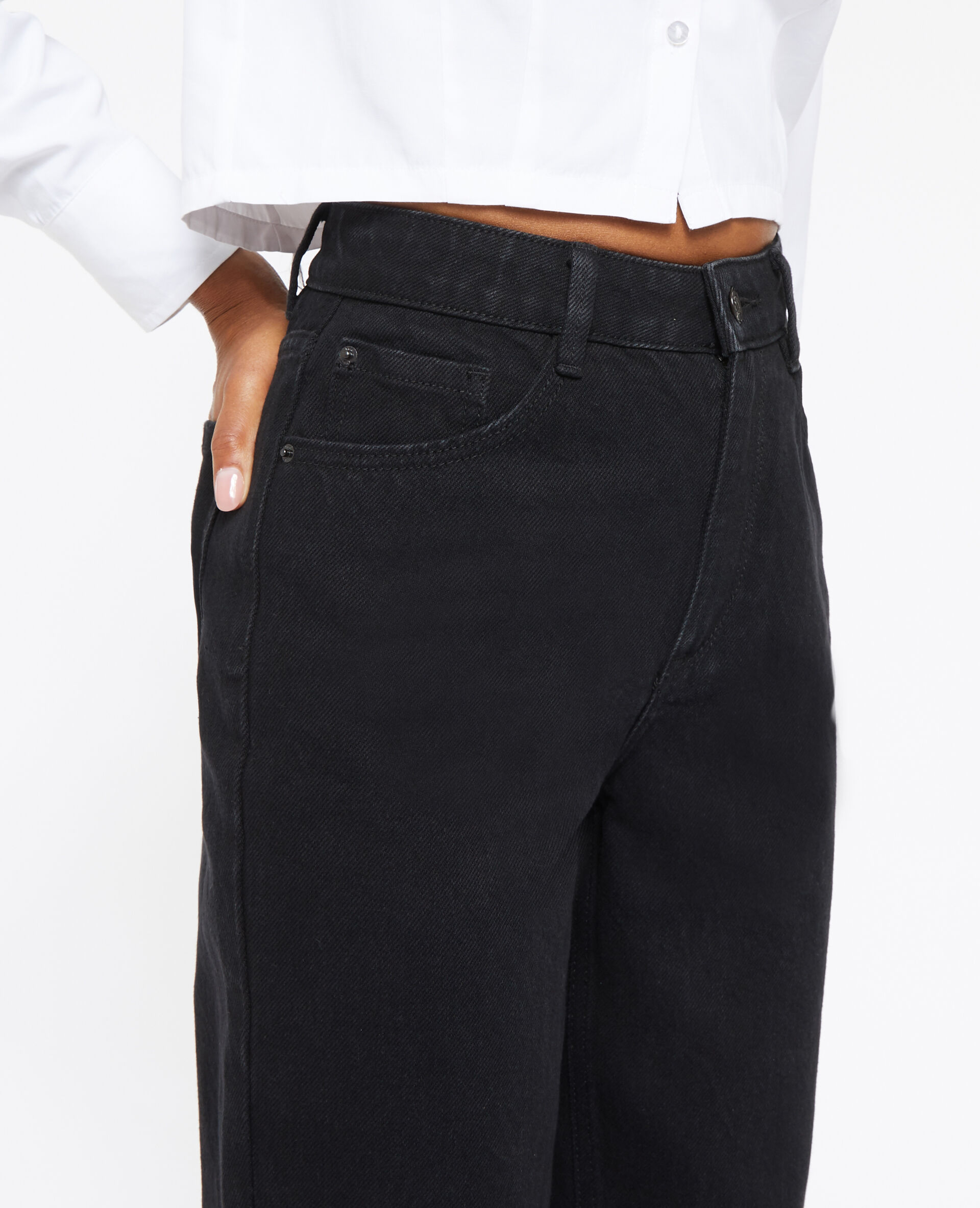 Jean mom taille haute - Noir