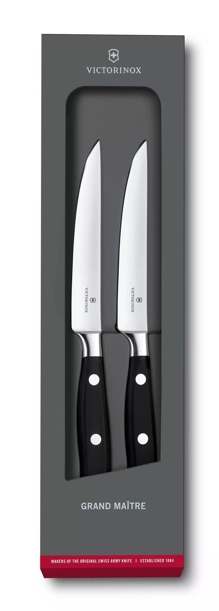 Grand Maître Steakmesser-Set, gerader Schliff-schwarz