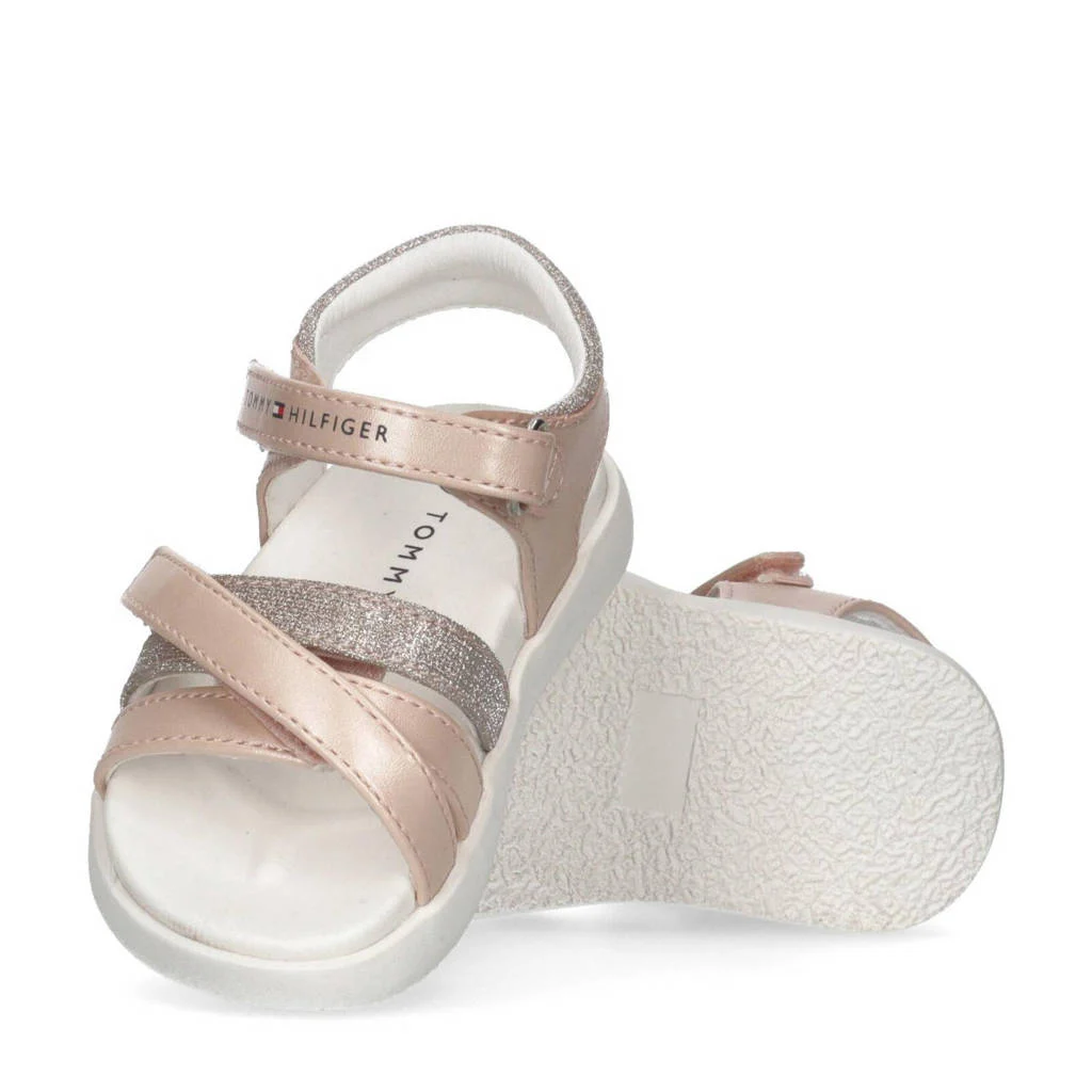 Tommy Hilfiger sandalen lichtroze metallic