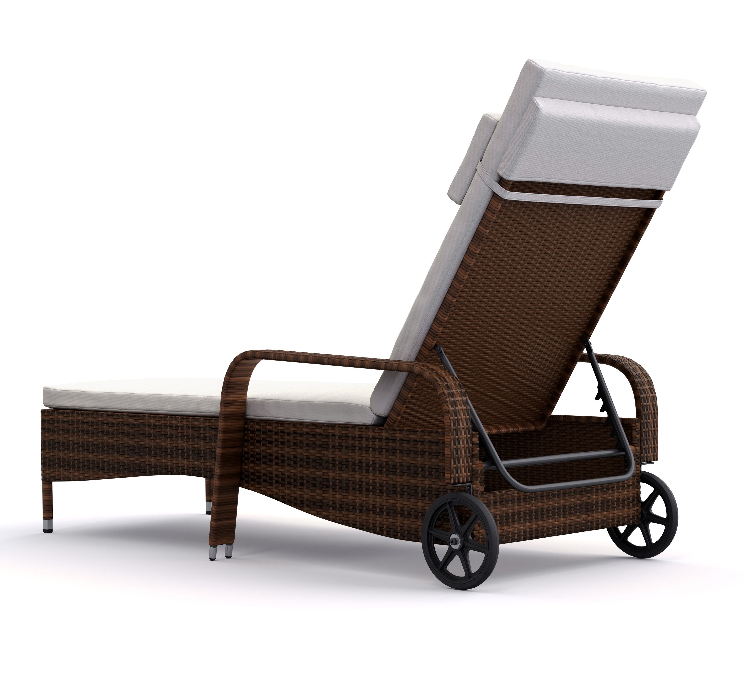Liegestuhl Rattan MAYA braun