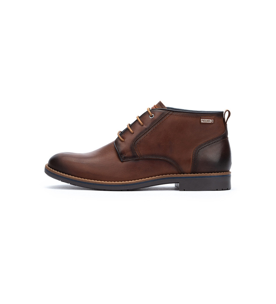 Botas de cano curto Pikolinos Leon em couro marrom claro
