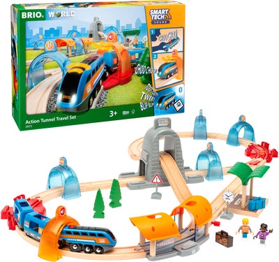 BRIO 33972 Action Tunnel Travel Set (Smart Tech Sound)