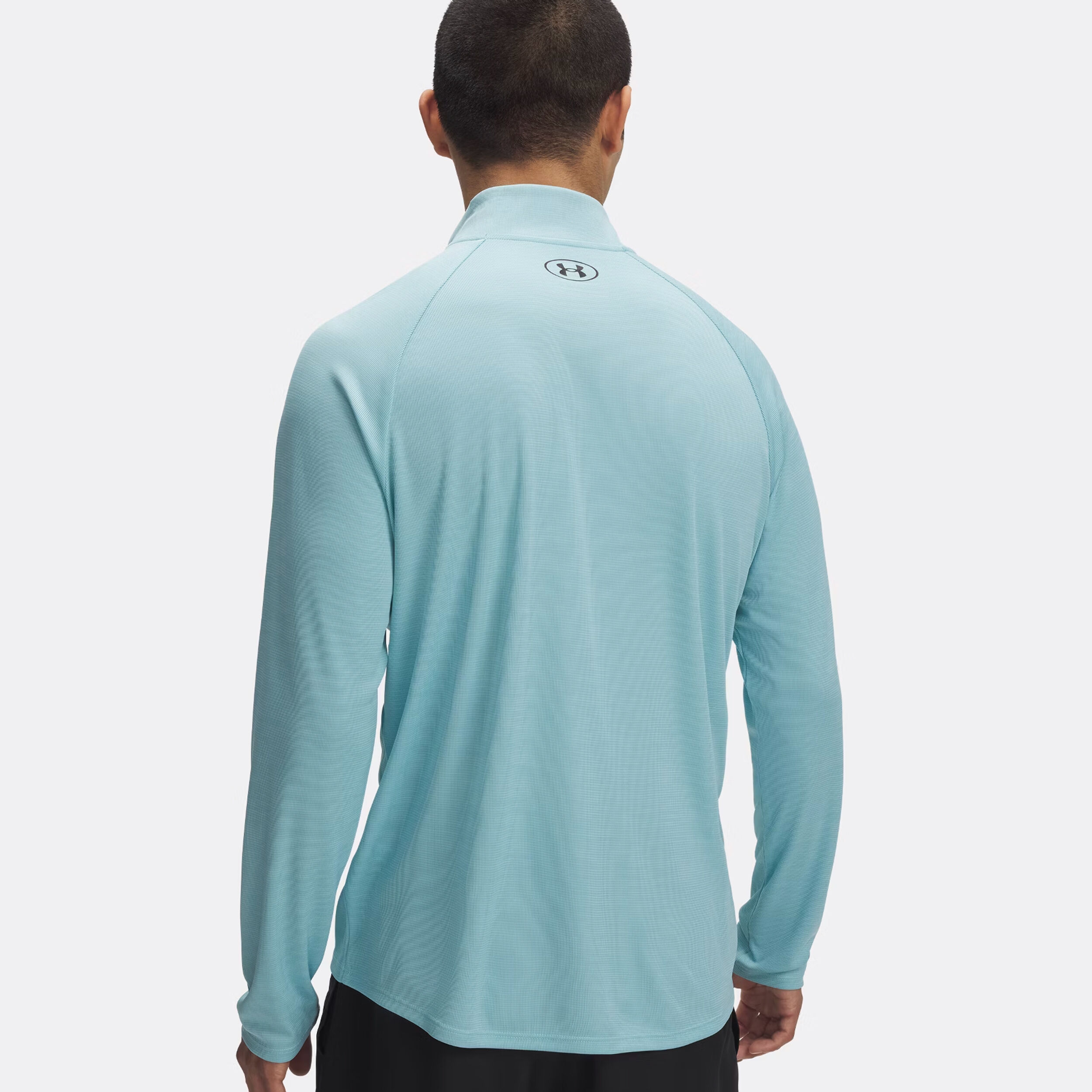 Under Armour Tech Textured Half-Zip Haut Manches Longues Hommes - Bleu