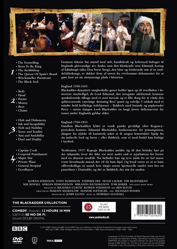 The Blackadder - Den Sorte Snog - Den Komplette Samling - DVD