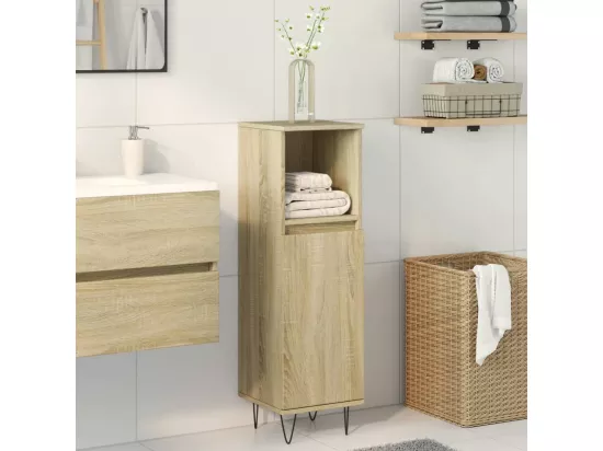 Armoire salle de bain chêne sonoma 30x30x100 cm