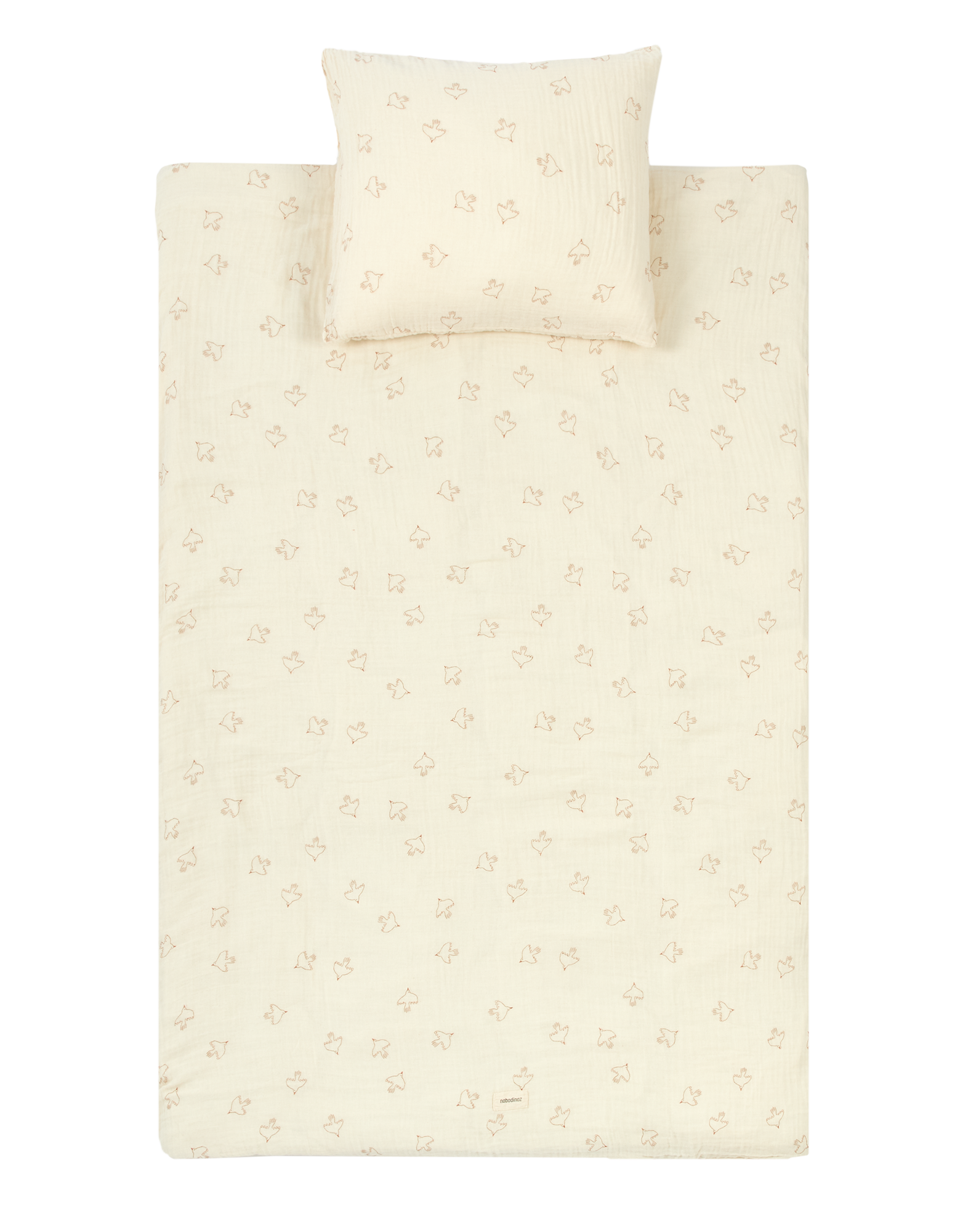 Parure de lit enfant wabi-sabi en double gaze de coton lavé | Blanc