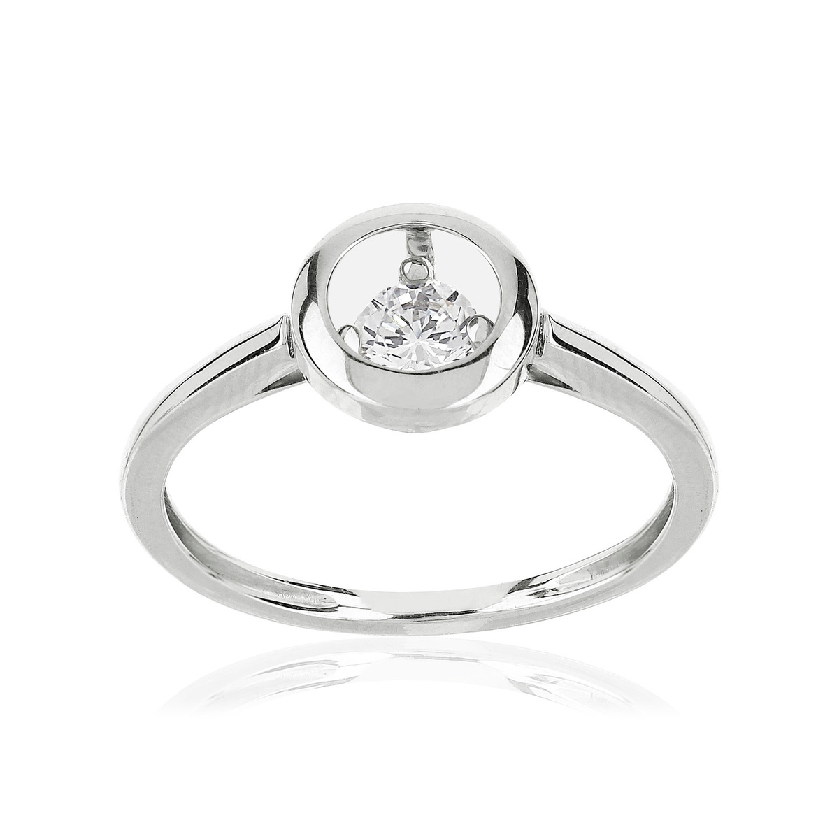 Bague or blanc 375 diamant