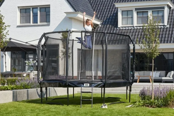 Salta First Class, Trampolin, Rektangulær, 180 kg, 5 År, Safety net, Sort
