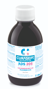 Curasept ADS 205 Mondspoeling 0.05% CHX   0.05% FL 200ML