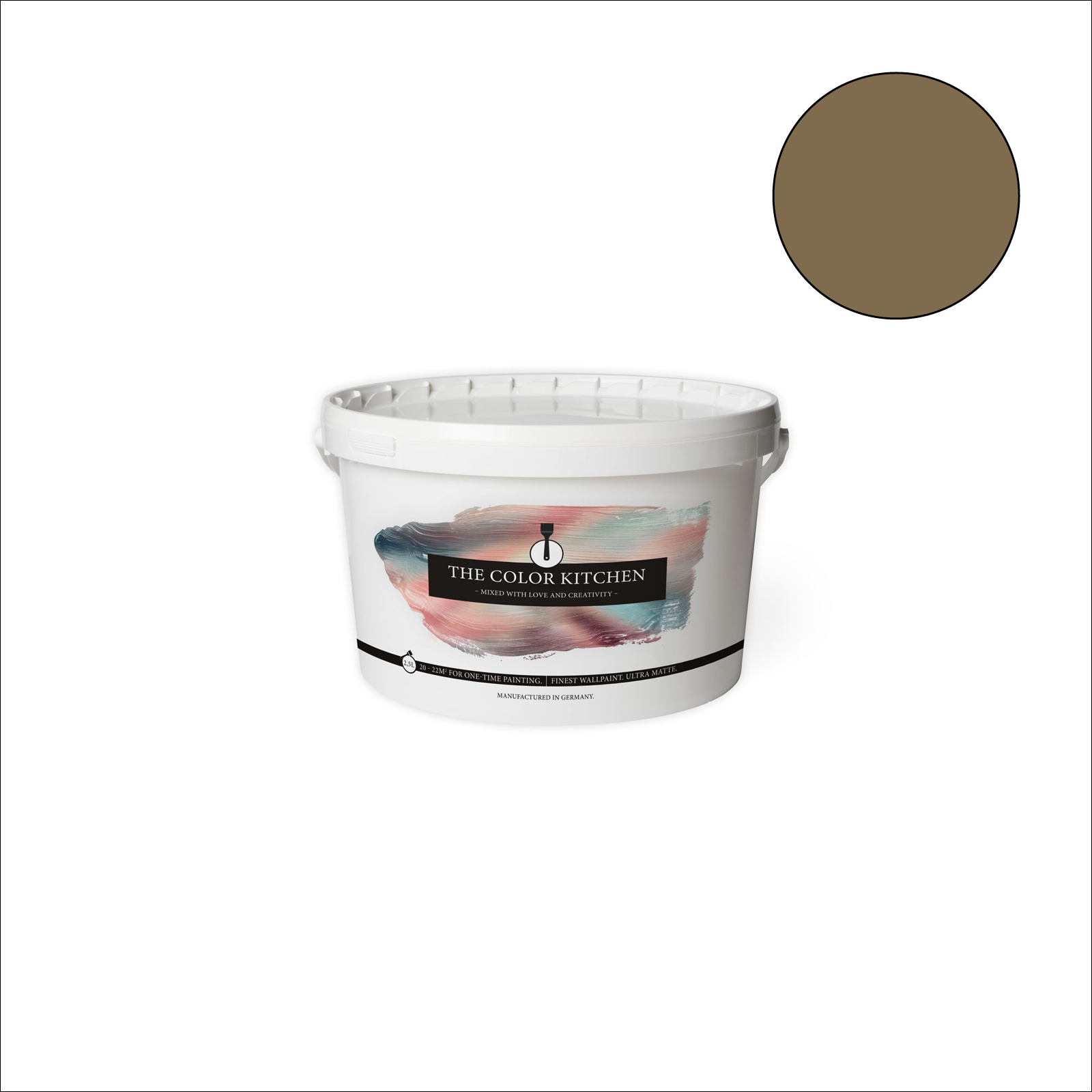 The Color Kitchen Wandfarbe Tasty Truffle - braun matt - 2,5 Liter