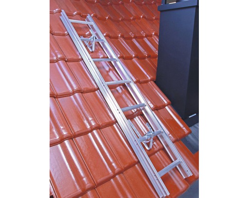 Dakladder, aluminium, baksteenrood, 2000 mm, 7 sporten