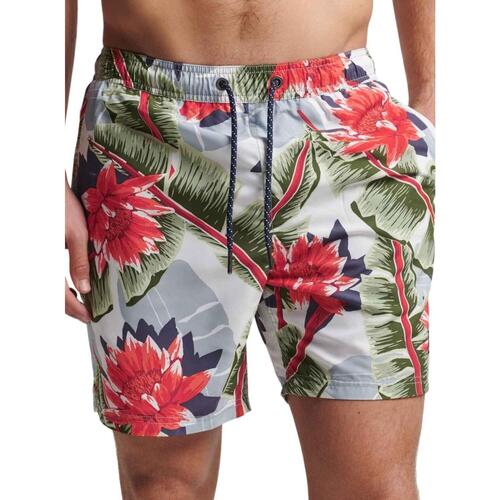 Superdry - VINTAGE HAWAIIAN SWIMSHORT Blanco