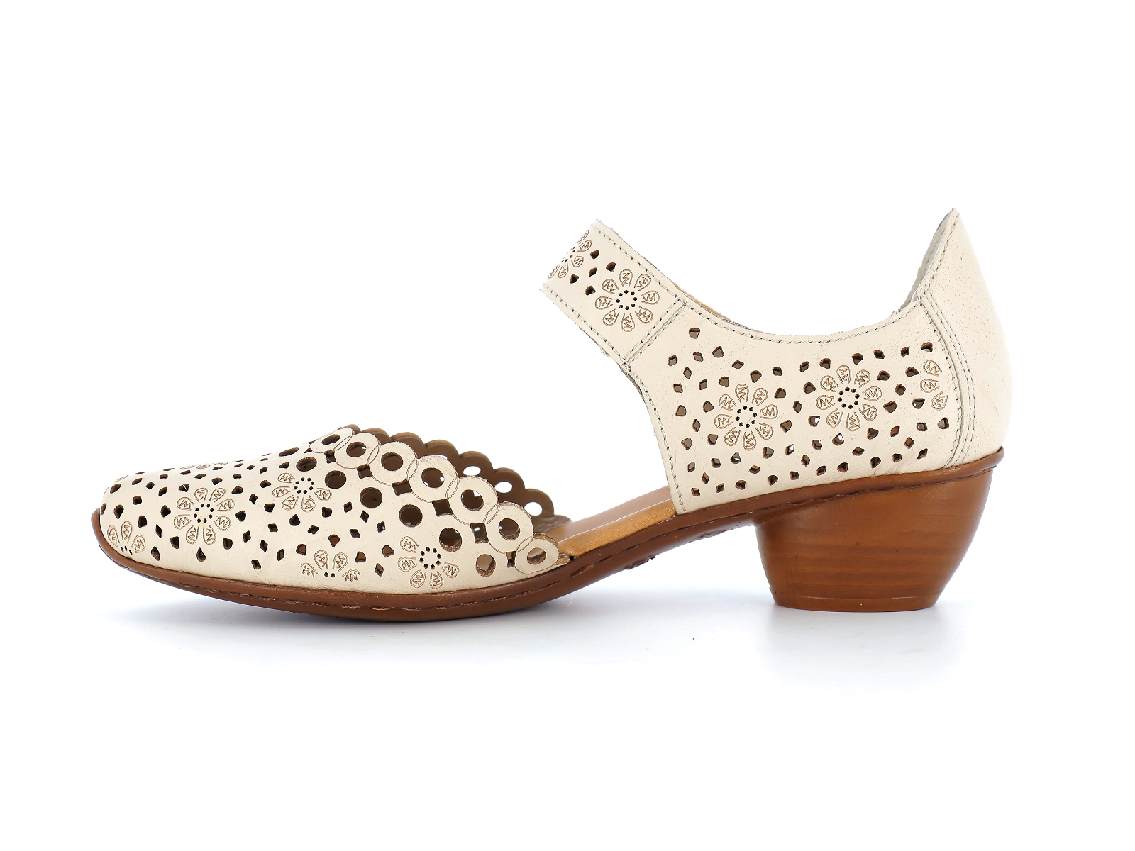 Rieker-43753 Synthétique Creme