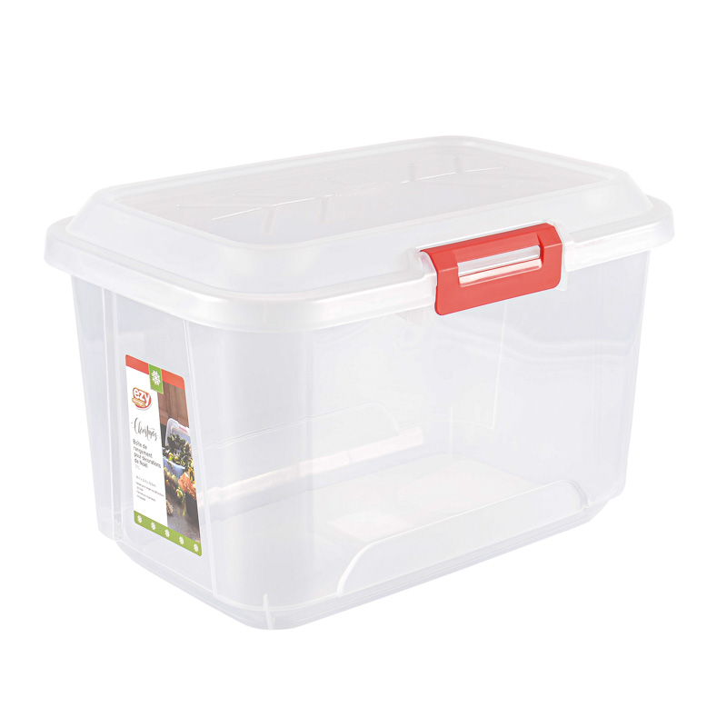 Boîte de rangement transparente 31L
