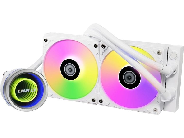 Lian Li Wasserkühlung Galahad II 240 Trinity Weiss Wasserkühler für Intel und AMD Prozessorsockel mit leisen RGB-Lüftern