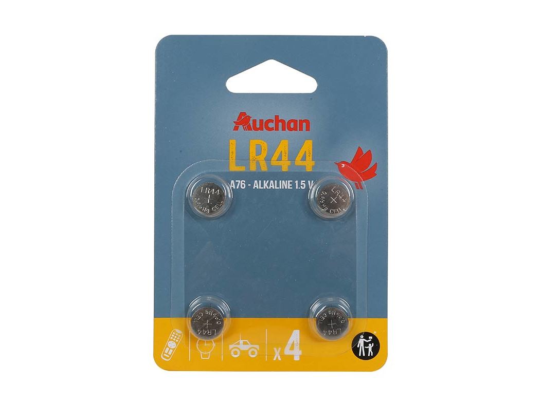 PACK 4 PILHAS ALCALINA AUCHAN STANDARD LR44