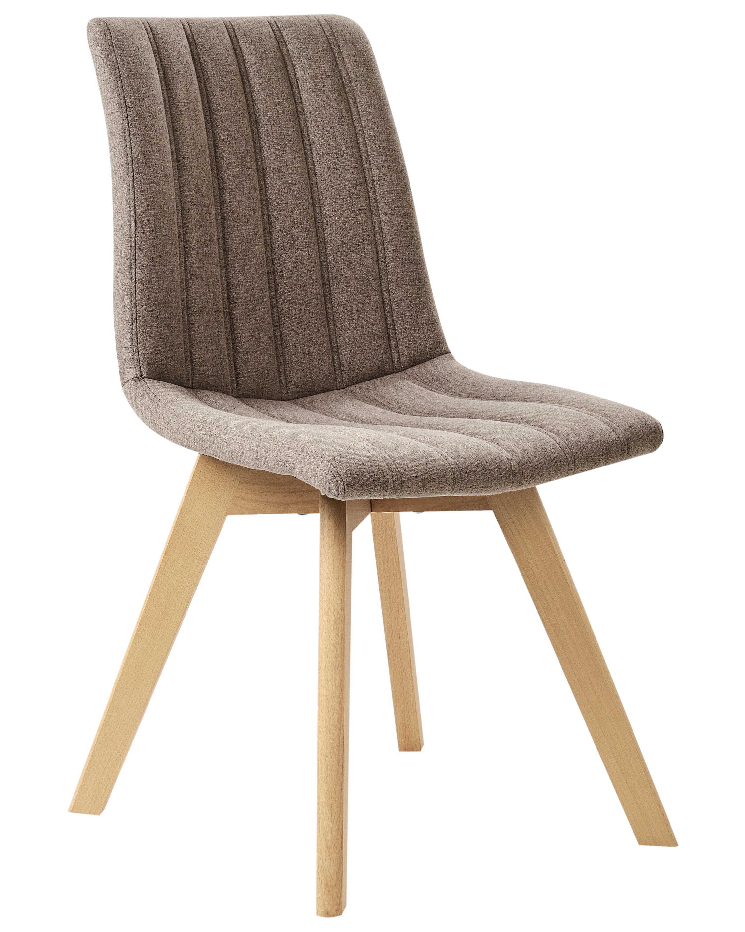 Set van 2 eetkamerstoelen CALGARY Stof Bruin